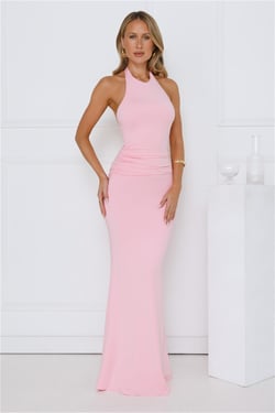 Iconic Dream Halter Maxi Dress Pink