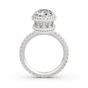 Jeulia Colosseum Inspired Halo Round Cut Sterling Silver Ring