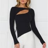 Off To Work Long Sleeve Top Black