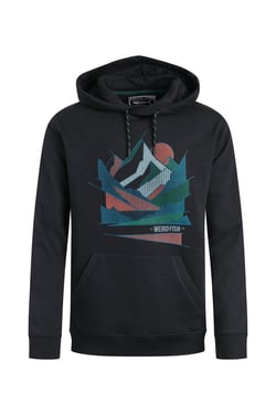 Weird Fish Bryant Graphic Pop Over Hoodie Black Size S
