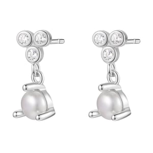 Nest Pearl Stud Earrings Sterling Silver