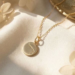 Aries Gold Plated Constellation Star Map Pendant Charm Necklace