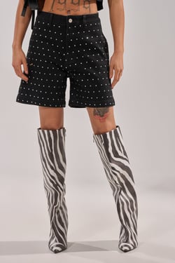 AKIRA Its Giving Bermuda Short Pants | Black | Size 2X