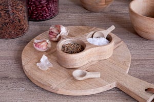 nkuku Milaku Mango Wood Salt & Pepper Server | Kitchen Storage & Utility | One Size | Natural