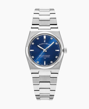 Horizon Ladies 31mm Three-hands Date Silver-tone Blue dial Stainless steel swiss watch - 31 mm