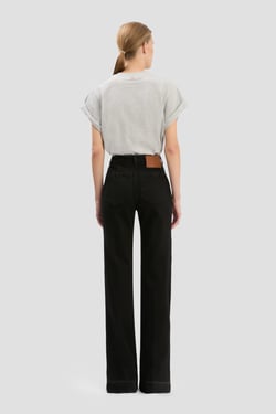 Victoria Beckham Alina Jean In Washed Black - 34W 34L - Womens