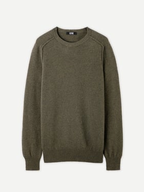 Cashmere Mouliné Crew-Neck - 2XL / burnt olive / MK226-0494/1199