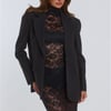Stylish Structure Blazer Black