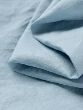100% Linen Lightweight Fabric Handcraft Material for DIY and Sewing Projects - Baby Blue / 1 Metre
