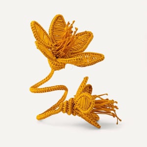 Jasmin Handwoven Iraca Palm Napkin Rings - Marigold