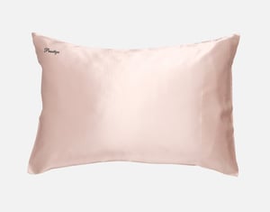 QE Home Custom Embroidered 100% Mulberry Silk Pillowcase in Blush, Pink, King