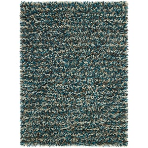 Rocks Shaggy Wool Rug Blue - 160x230cm