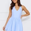 St. Barths Halter Mini Dress Blue