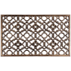 Rubber Scraper Cast Iron Effect Doormat - 45x75cm