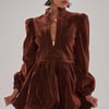 AKIRA Pass The Bubbly Mini Dress In Velvet Denim | Size Medium