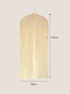 Linen Cotton 3-Size Clear Window Dust-Proof Storage Bags - Large