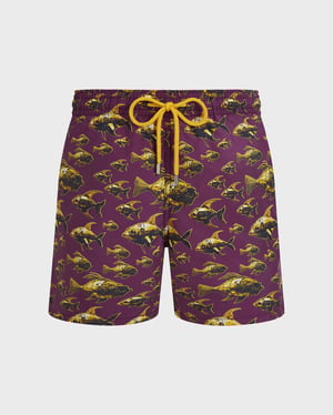 Vilebrequin - Men Swim Shorts Meca Fish - Swimwear - Moorea - Purple - Size XXXL