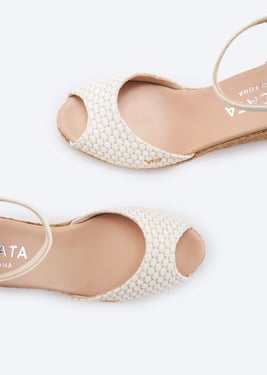 Aiguafreda Premium Fabrics Espadrille Sandal Wedges