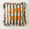 Line Punch Embroidered Cushion Cover