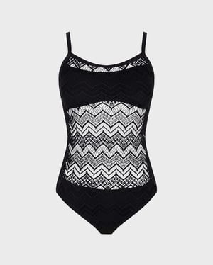 Vilebrequin - Women Mesh One-piece Swimsuit - Swimwear - Lisanne - Black - Size M