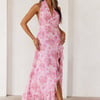 Passionate Paths Halter Maxi Dress Pink