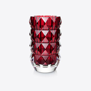 Louxor Round Vase M - Red | Baccarat