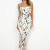 Smiley Mood Midi Skirt White