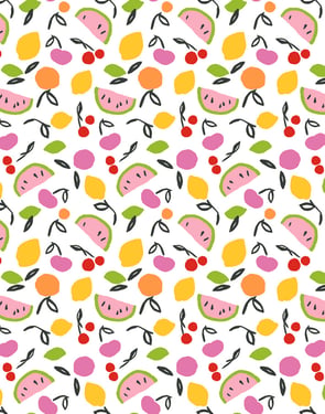 Island Fruits' Wallpaper by Tea Collection - Raspberry Lime - Traditional / 27 in. x 27 ft.