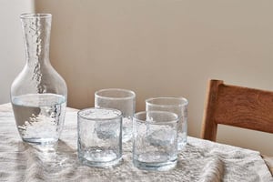 nkuku Yala Hammered Tumbler Set Of 4 | Glassware | Clear