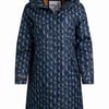 Weird Fish Sena Printed Waterproof Coat Dark Navy Size 14