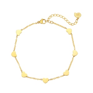 Multiple Hearts Anklet Waterproof