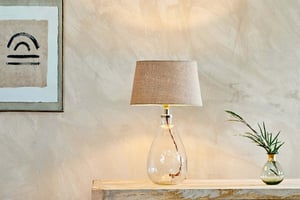 nkuku Baba Recycled Glass Lamp | Lamps | Small Tall | Clear