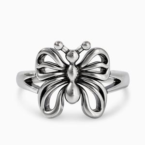 Jeulia "Butterfly Effect" Sterling Silver Ring