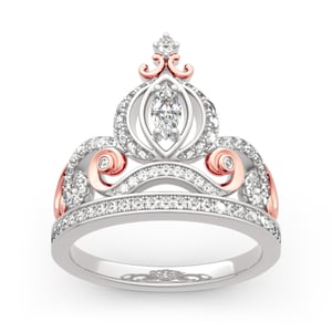 Jeulia "Cinderella's Dream" Pumpkin Carriage Sterling Silver Ring