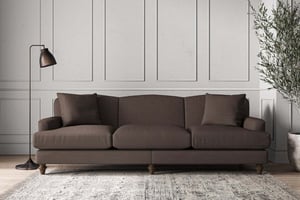 nkuku Deni Sofa | Make To Order | Super Grand | Recycled Cotton Mocha