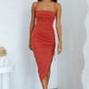 My Warning Midi Dress Rust