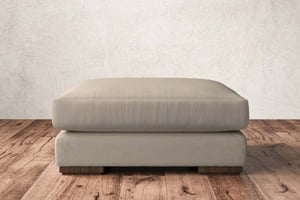 nkuku Guddu Large Dining Footstool | Make To Order | Recycled Cotton Stone | No Colour