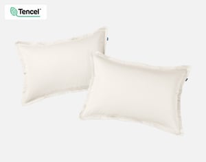 QE Home 350TC BeechBliss TENCEL™ Modal Pillow Shams in Cloud (Set of 2), White, King