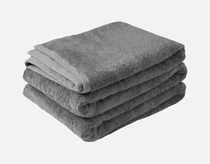 QE Home Modal Cotton Towels in Grey, 13 x 13 in