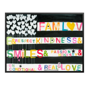 In Love We Trust Flag Art Print