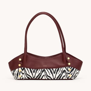 Hammitt Paul Short Zebra Brushed Gold Med
