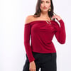 Burgundy Jersey Hardware Top - 18
