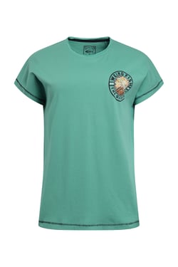 Weird Fish Sunset Summit Back Print Organic Cotton Graphic T-Shirt Dark Jade Size 22