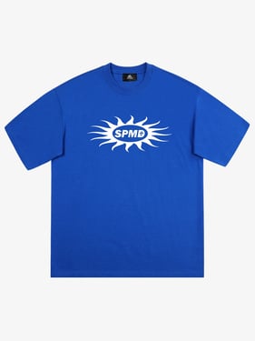 Thesupermade Logo Print T-shirt - Blue / 2XL