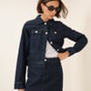 Dark Blue Denim Mini Skirt