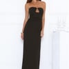 Glow Getter Mode Strapless Maxi Dress Black
