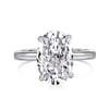 Jeulia Simple Oval Cut Sterling Silver Ring