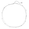 Layered Bobble Chain Necklace Silver