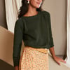 Sloane Crewneck in Forest Green