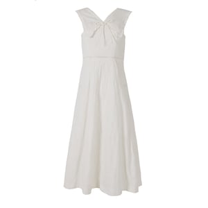 Damson Madder Fan Fan Midi Dress Patchwork Broderie